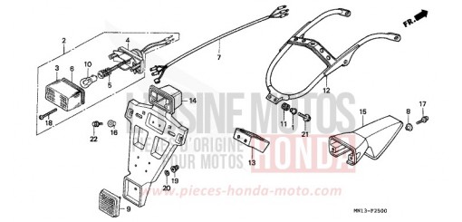 FANALE POSTERIORE (1) XR600RR di 1994